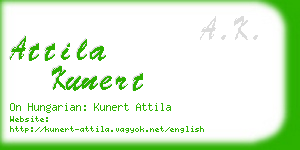 attila kunert business card